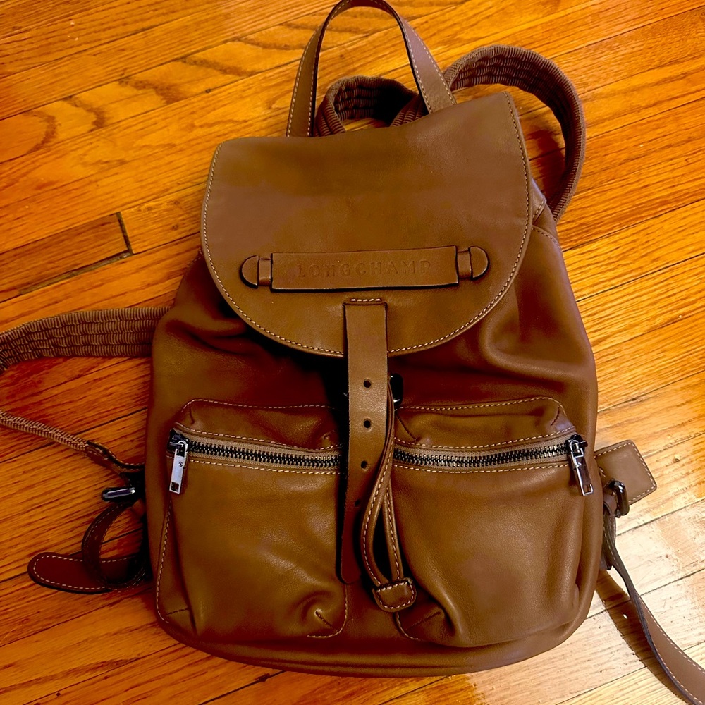 Longchamp 3d leather backpack small
